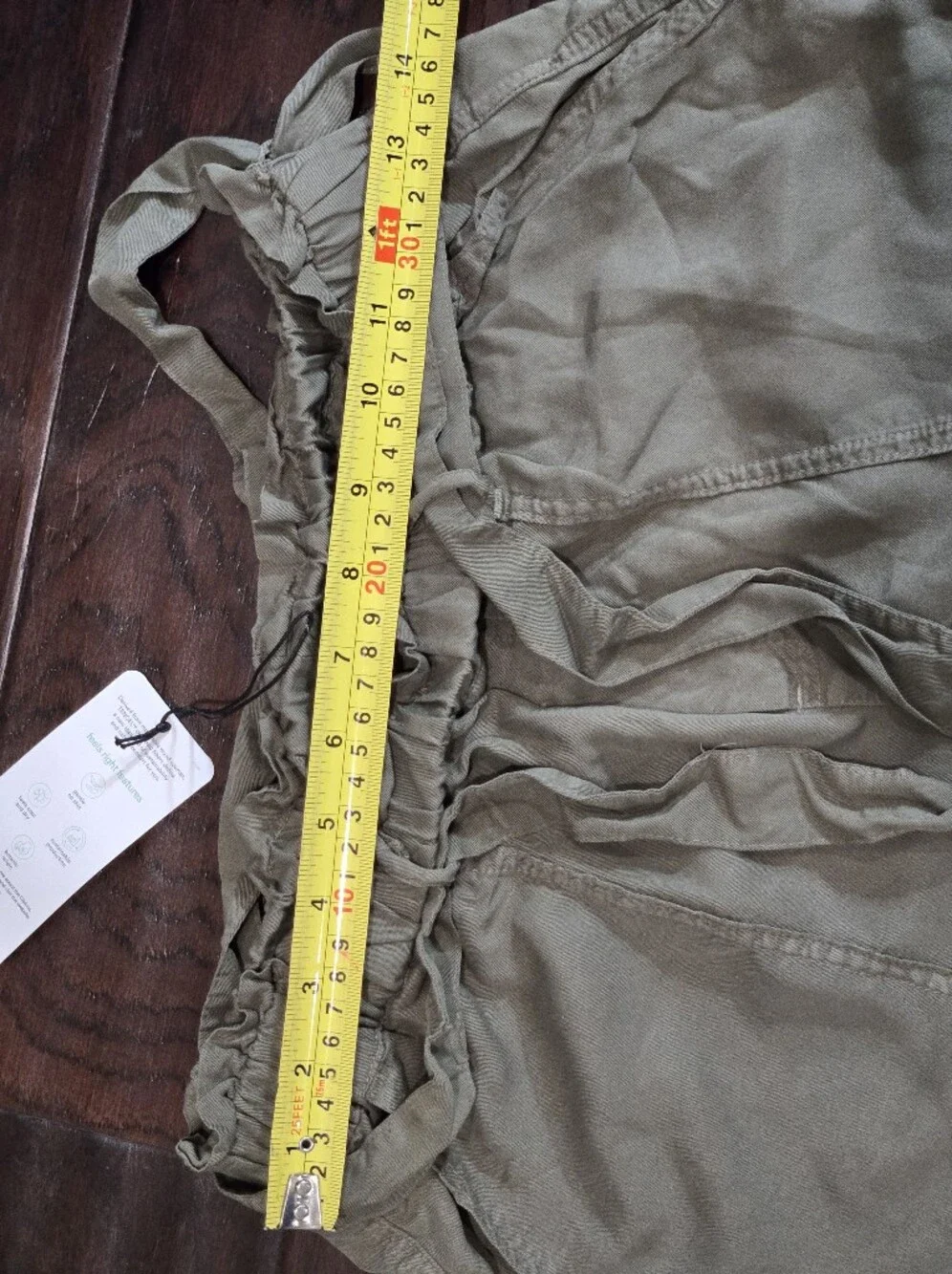 NWT Love Tree TENCEL Paperbag Tie Waist Jogger Pants Sage Green Size S Boho